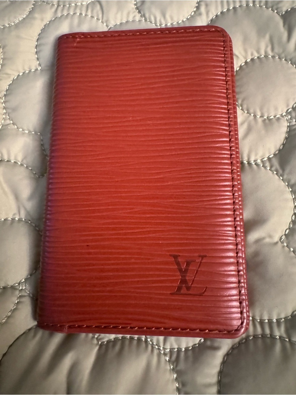 Louis Vuitton Epi Leather Pocket Card Holder Camel Brown
